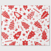 Papier Cadeau Motif de Noël scandinave (Plat)