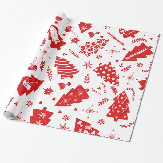 Papier Cadeau Motif de Noël scandinave (Déroulé)