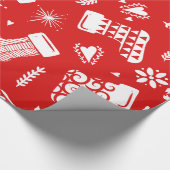 Papier Cadeau Motif de Noël scandinave (Coin)