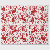 Papier Cadeau Motif de Noël scandinave (Plat)