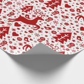 Papier Cadeau Motif de Noël scandinave (Coin)