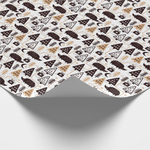 Papier Cadeau Motif de Noël scandinave moderne