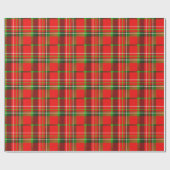Papier Cadeau Motif de Noël Tartan (Plat)