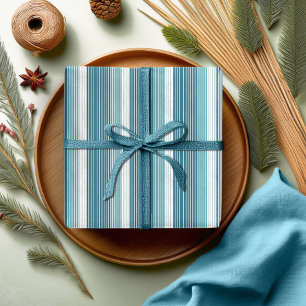 Papier Cadeau Motif de Noël turquoise Pinstripe #28 ID1009