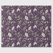 Papier Cadeau Motif de Noël vert violet #18 ID1009 (Plat)