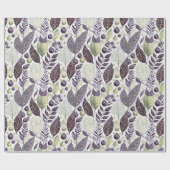 Papier Cadeau Motif de Noël vert violet #21 ID1009 (Plat)