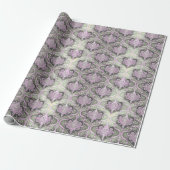 Papier Cadeau Motif de Noël vert violet #30 ID1009 (Déroulé)