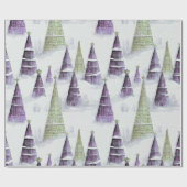 Papier Cadeau Motif de Noël vert violet #8 ID1009 (Plat)