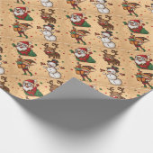 Papier Cadeau Motif de Noël vintage (Coin)