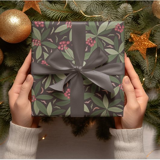 Papier Cadeau Motif de Noël Vintage