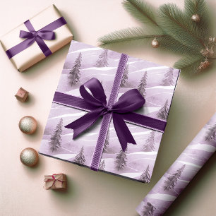 Papier Cadeau Motif de Noël violet #10 ID1009