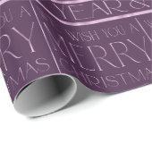 Papier Cadeau Motif de Noël violet #34 ID1009 (Coin rond)