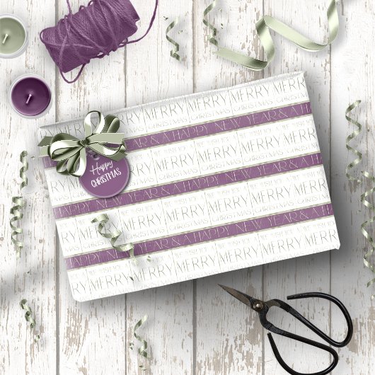 Papier Cadeau Motif de Noël Violet Vert#35 ID1009