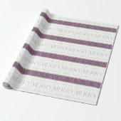 Papier Cadeau Motif de Noël Violet Vert#35 ID1009 (Déroulé)