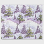 Papier Cadeau Motif de Noël Violet Vert #4 ID1009 (Plat)
