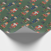 Papier Cadeau motif de noisette de noël (Coin)