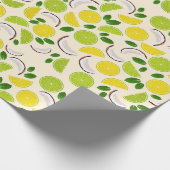 Papier Cadeau Motif de noix de citron vert et de menthe (Coin)
