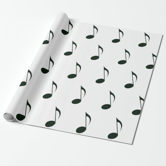Papier Cadeau Motif de note de musique (Déroulé)