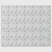 Papier Cadeau Motif de note musicale (Plat)