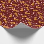 Papier Cadeau Motif de notes de musique violon (Coin)