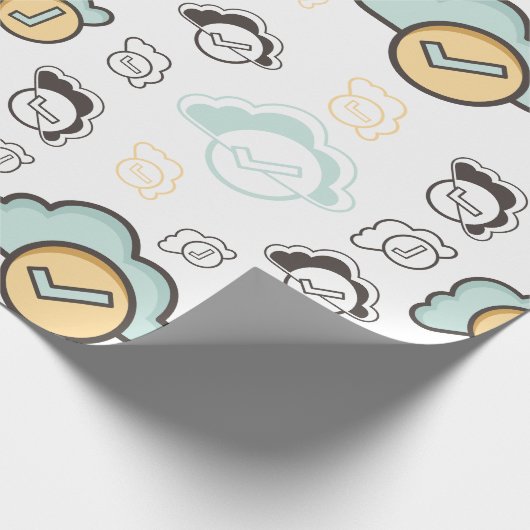Papier Cadeau Motif de nuages sans couture (Coin)