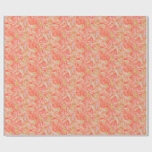 Papier Cadeau Motif de Paisley rouge et vert (Plat)