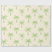 Papier Cadeau Motif de palmiers tropicaux verts (Plat)