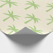 Papier Cadeau Motif de palmiers tropicaux verts (Coin)