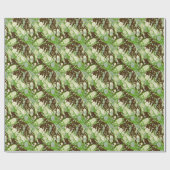 Papier Cadeau Motif de papier marbre vert de Suminagashi (Plat)