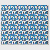 Papier Cadeau Motif de papillon bleu de monarque (Plat)