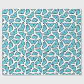 Papier Cadeau Motif de papillon bleu de Morpho (Plat)