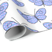 Papier Cadeau Motif de papillon cosmique (Coin rond)