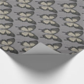 Papier Cadeau Motif de papillon violet vintage (Coin)