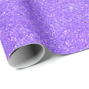 Papier Cadeau Motif de parties scintillant pétillante violet