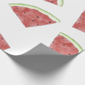 Papier Cadeau Motif de pastèque de fruits d'été juteux (Coin)