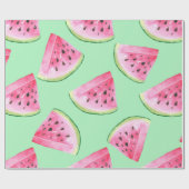 Papier Cadeau Motif de pastèque en Aquarelle Wa (Plat)