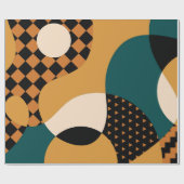 Papier Cadeau Motif de patchwork abstrait géométrique moderne, o (Plat)
