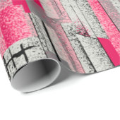 Papier Cadeau motif de patchwork numérique aquarelle transparent (Coin rond)