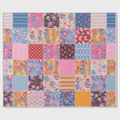 Papier Cadeau Motif de patchwork transparent (Plat)