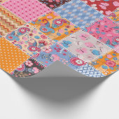 Papier Cadeau Motif de patchwork transparent (Coin)