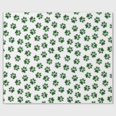 Papier Cadeau Motif De Pâtes, Patrouilles De Chiens, Paws Vertes (Plat)