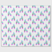 Papier Cadeau Motif de patins à rouleaux super (Plat)