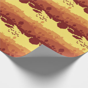 Papier Cadeau Motif de paysage en pixels