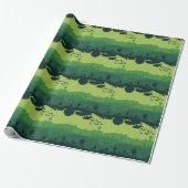 Papier Cadeau Motif de paysage pixel (Déroulé)