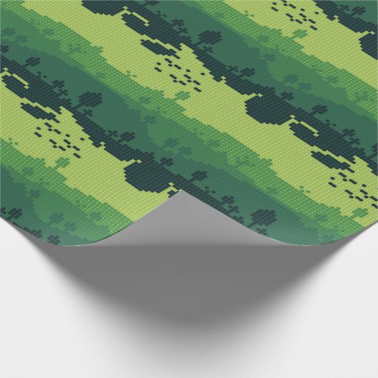 Papier Cadeau Motif de paysage pixel (Coin)