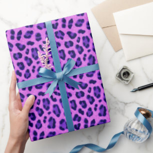 Papier Cadeau Motif de peau Poster de animal violet rose