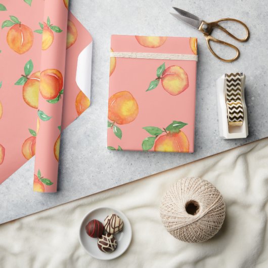 Papier Cadeau Motif de pêche d'été doux (Artisanat)