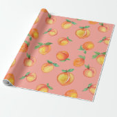 Papier Cadeau Motif de pêche d'été doux (Déroulé)