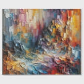 Papier Cadeau Motif de peinture épaisse texturé Abstrait (Plat)