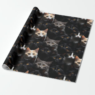 Papier Cadeau Motif de photographie de chat mignon